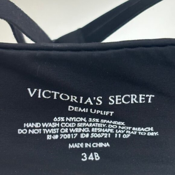 NWOT black Victoria's Secret demi-uplift biofit bra, size 34B - Picture 4 of 6